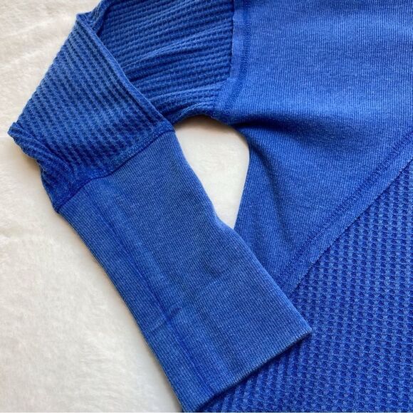 Soft Surroundings Blue Kaydance Tunic Waffle Knit Top Size Medium - Picture 7 of 9